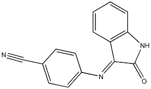 4-[(2-oxo-1,2-dihydro-3H-indol-3-ylidene)amino]benzonitrile