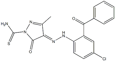4-[(Z)-2-(2-benzoyl-4-chlorophenyl)hydrazono]-3-methyl-5-oxo-1H-pyrazole-1(5H)-carbothioamide