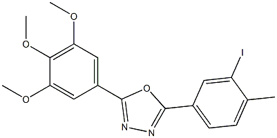 2-(3-iodo-4-methylphenyl)-5-(3,4,5-trimethoxyphenyl)-1,3,4-oxadiazole