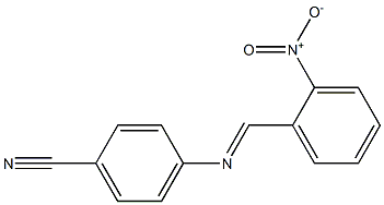 4-{[(E)-(2-nitrophenyl)methylidene]amino}benzonitrile Structure