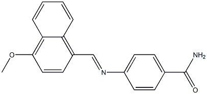 4-{[(E)-(4-methoxy-1-naphthyl)methylidene]amino}benzamide