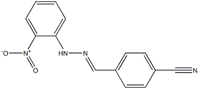 4-{[(E)-2-(2-nitrophenyl)hydrazono]methyl}benzonitrile Struktur