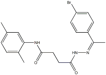 4-{2-[(Z)-1-(4-bromophenyl)ethylidene]hydrazino}-N-(2,5-dimethylphenyl)-4-oxobutanamide Structure