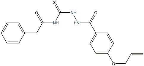 N-({2-[4-(allyloxy)benzoyl]hydrazino}carbothioyl)-2-phenylacetamide Struktur