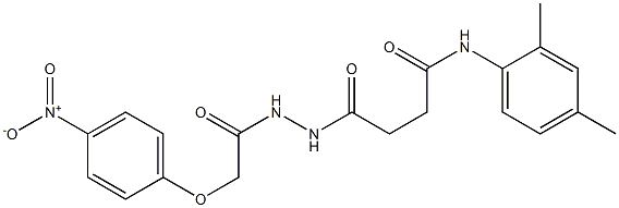 N-(2,4-dimethylphenyl)-4-{2-[2-(4-nitrophenoxy)acetyl]hydrazino}-4-oxobutanamide Struktur