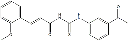 N-(3-acetylphenyl)-N'-[(E)-3-(2-methoxyphenyl)-2-propenoyl]thiourea Struktur