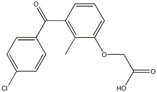 2-[3-(p-クロロベンゾイル)-2-メチルフェノキシ]酢酸 化学構造式