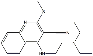 4-(2-Diethylaminoethylamino)-2-(methylthio)quinoline-3-carbonitrile Struktur