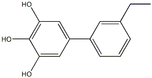 5-(3-Ethylphenyl)benzene-1,2,3-triol Struktur
