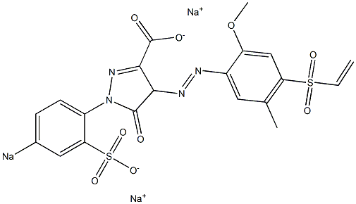 4-(2-Methoxy-5-methyl-4-vinylsulfonylphenylazo)-4,5-dihydro-5-oxo-1-(p-sodiosulfophenyl)-1H-pyrazole-3-carboxylic acid sodium salt