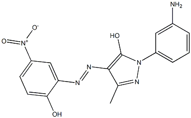 1-(m-Aminophenyl)-4-(2-hydroxy-5-nitrophenylazo)-3-methyl-1H-pyrazol-5-ol Structure