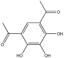 4,6-ジアセチル-1,2,3-ベンゼントリオール 化学構造式