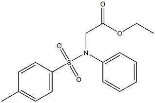 (-)-N-(p-Tolylsulfonyl)-D-phenylglycine ethyl ester Structure