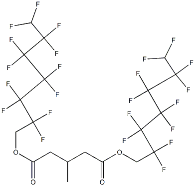 3-Methylglutaric acid bis(2,2,3,3,4,4,5,5,6,6,7,7-dodecafluoroheptyl) ester Struktur