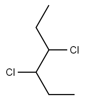 3,4-ジクロロヘキサン 化学構造式