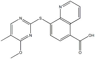 8-[(4-Methoxy-5-methylpyrimidin-2-yl)thio]quinoline-5-carboxylic acid Structure