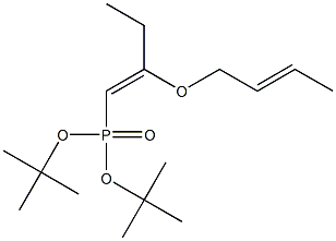 [2-[(E)-2-Butenyloxy]-1-butenyl]phosphonic acid di-tert-butyl ester Structure