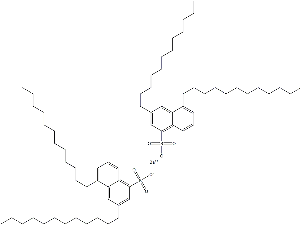 Bis(3,5-didodecyl-1-naphthalenesulfonic acid)barium salt Structure