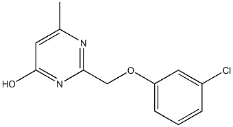 2-(m-Chlorophenoxymethyl)-6-methyl-4-pyrimidinol Structure