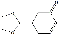 (E)-1-(1,3-ジオキソラン-2-イル)-4-シクロヘキセン-3-オン 化学構造式