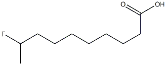 9-Fluorocapric acid Struktur