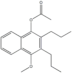 1-Acetoxy-2-propyl-3-propyl-4-methoxynaphthalene 结构式