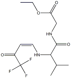 2-[[2-[[(Z)-4,4,4-Trifluoro-3-oxo-1-butenyl]amino]-1-oxo-3-methylbutyl]amino]acetic acid ethyl ester