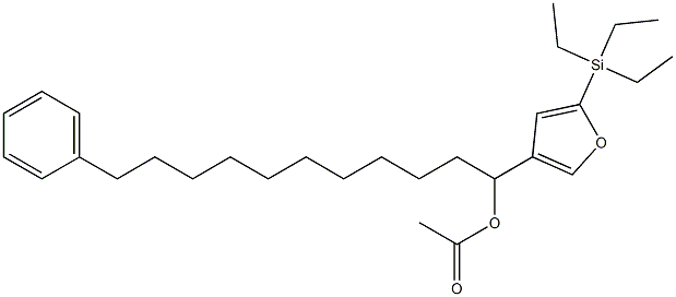 Acetic acid 1-[5-(triethylsilyl)-3-furyl]-11-phenylundecyl ester Struktur