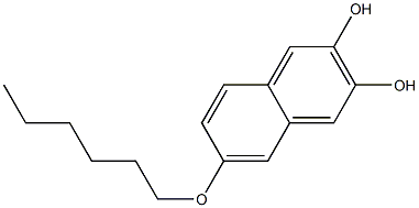 6-Hexyloxynaphthalene-2,3-diol 结构式