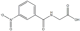 N-(3-Nitrobenzoyl)glycine Structure