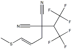 (E)-2-Cyano-2-[1-(trifluoromethyl)-2,2,2-trifluoroethyl]-5-(methylthio)-4-pentenenitrile Structure