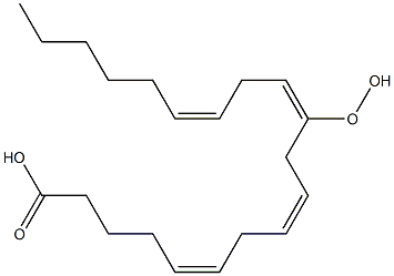 (5Z,8Z,11E,14Z)-11-Hydroperoxy-5,8,11,14-icosatetraenoic acid Struktur