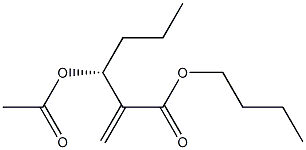 (3R)-3-Acetyloxy-2-methylenehexanoic acid butyl ester Structure