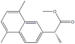 [R,(-)]-2-(5,8-Dimethyl-2-naphtyl)propionic acid methyl ester Struktur