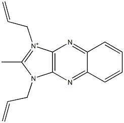 1,3-ジアリル-2-メチル-1H-イミダゾ[4,5-b]キノキサリン-3-イウム 化学構造式