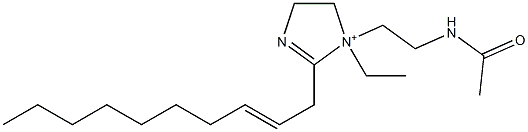 1-[2-(Acetylamino)ethyl]-2-(2-decenyl)-1-ethyl-2-imidazoline-1-ium Struktur
