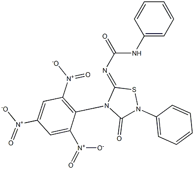 2-Phenyl-4-picryl-5-[(phenylcarbamoyl)imino]-1,2,4-thiadiazolidin-3-one Structure