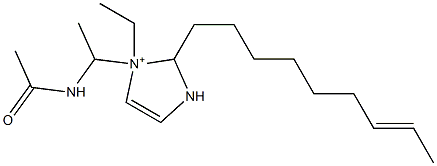 1-[1-(アセチルアミノ)エチル]-1-エチル-2-(7-ノネニル)-4-イミダゾリン-1-イウム 化学構造式
