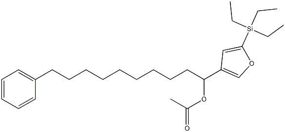 Acetic acid 1-[5-(triethylsilyl)-3-furyl]-10-phenyldecyl ester|