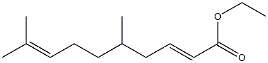 (2E)-5,9-Dimethyl-2,8-decadienoic acid ethyl ester Structure