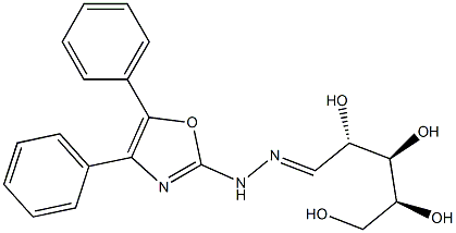 L-Arabinose (4,5-diphenyloxazol-2-yl)hydrazone Struktur