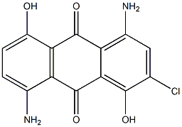 1,5-Diamino-4,8-dihydroxy-3-chloroanthraquinone Struktur