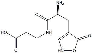 3-[[(S)-2-Amino-3-[(2,5-dihydro-5-oxoisoxazol)-4-yl]propanoyl]amino]propanoic acid 结构式