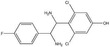 4-[1,2-Diamino-2-(4-fluorophenyl)ethyl]-3,5-dichlorophenol 结构式
