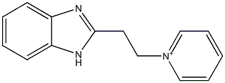 1-[2-(1H-ベンゾイミダゾール-2-イル)エチル]ピリジニウム 化学構造式