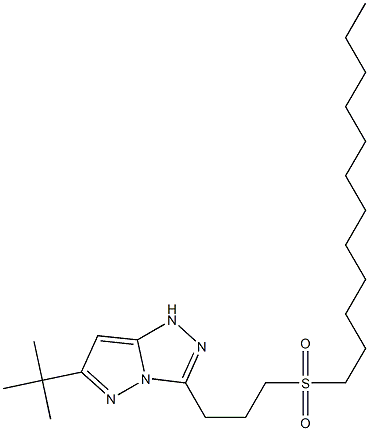 6-tert-Butyl-3-(3-dodecylsulfonylpropyl)-1H-pyrazolo[5,1-c][1,2,4]triazole Structure