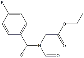 N-[(R)-1-(4-Fluorophenyl)ethyl]-N-formylglycine ethyl ester 结构式