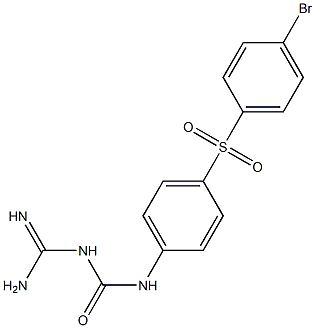 1-[4-(p-Bromophenyl)sulfonylphenylaminocarbonyl]guanidine Struktur
