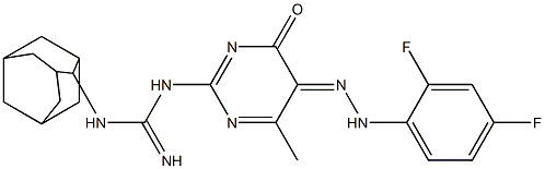 2-[3-(2-Adamantyl)guanidino]-5-[2-(2,4-difluorophenyl)hydrazono]-6-methylpyrimidine-4(5H)-one