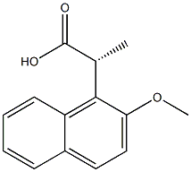 [R,(-)]-2-(2-Methoxy-1-naphtyl)propionic acid Struktur